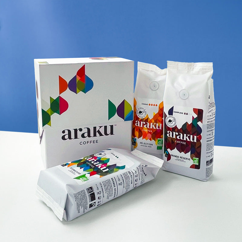 Coffret cadeau grande classique : 3 sachets café de spécialité bio moulu