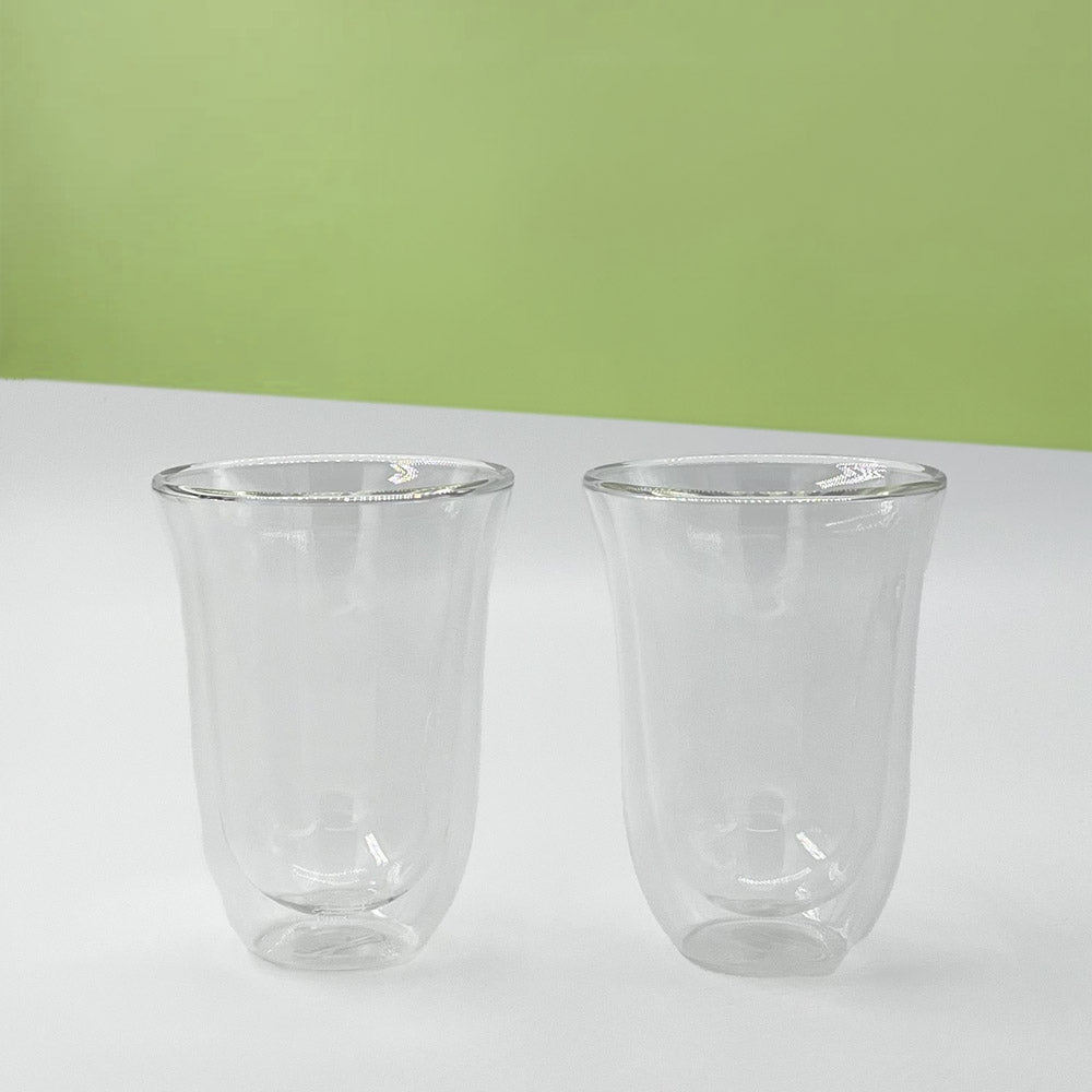 Delonghi : tasses double paroi en verre pour macchiato