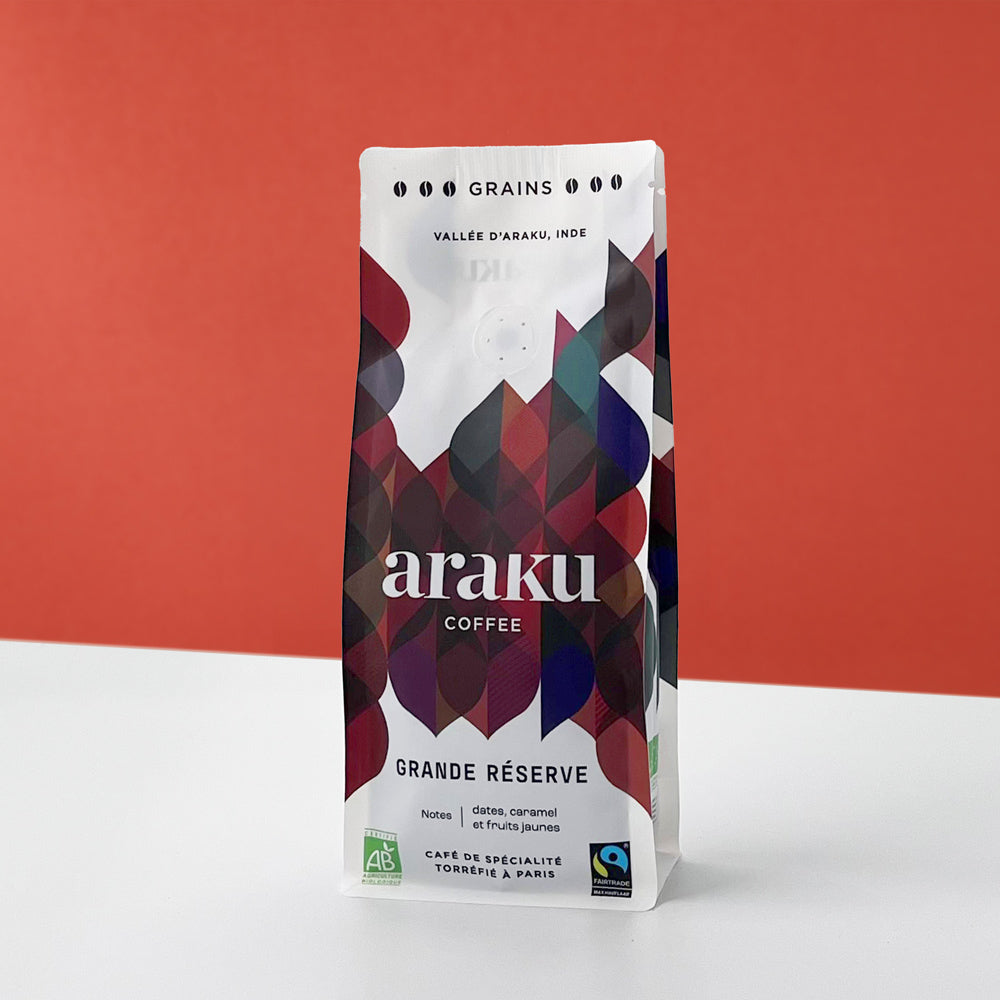 Café en grain bio : Grande Réserve sachet de café 200G