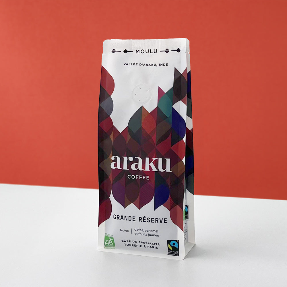 Café moulu bio : Grande Réserve sachet de café 200G