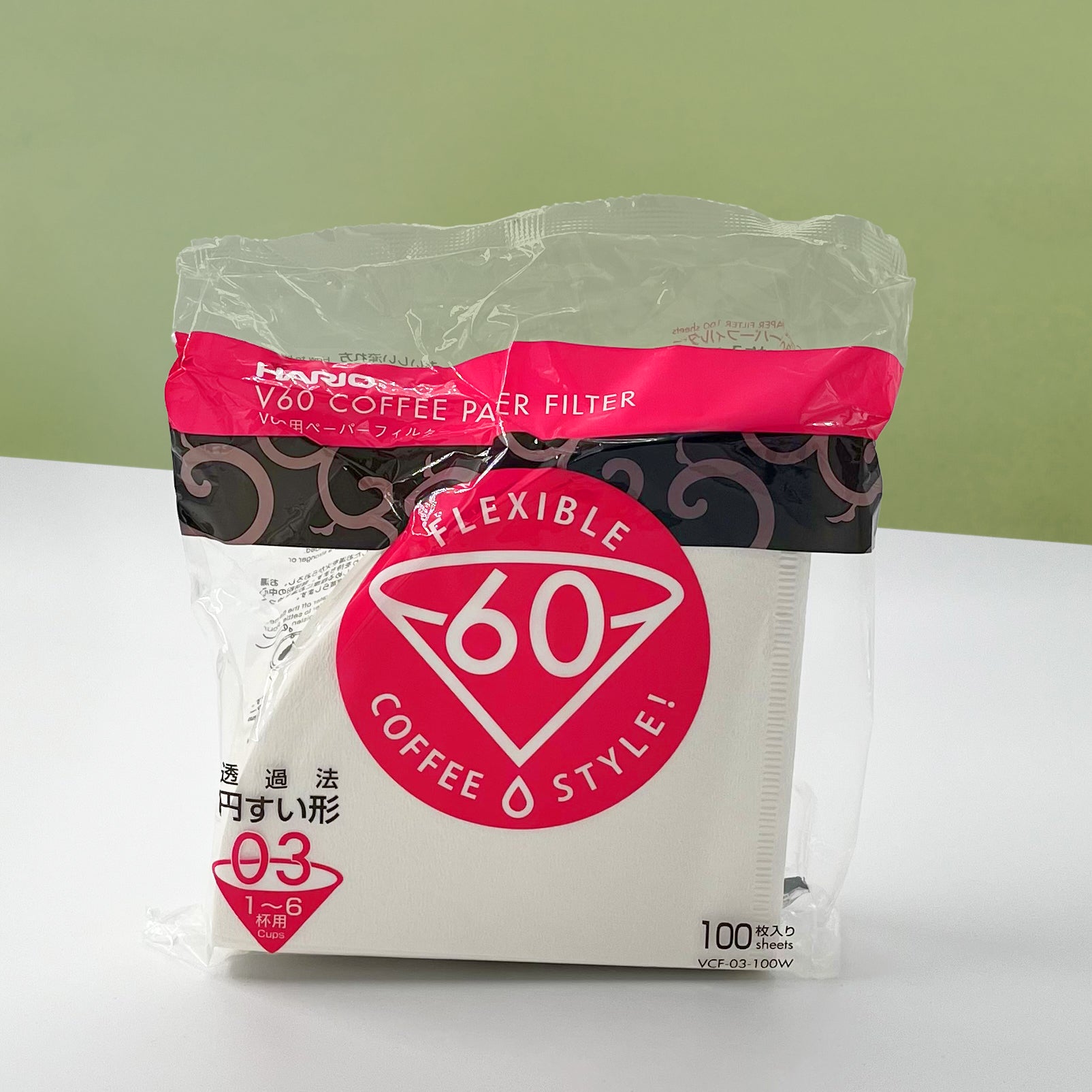 100 filtres à café blanc pour V60 Hario Taille 3