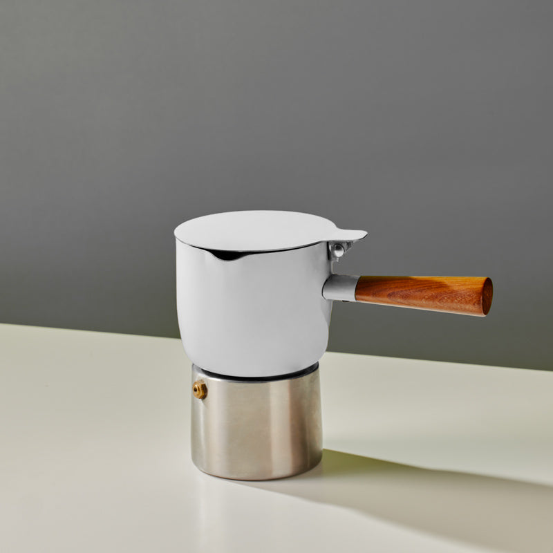 Araku Moka Pot 2 tasses : cafetière italienne design blanche