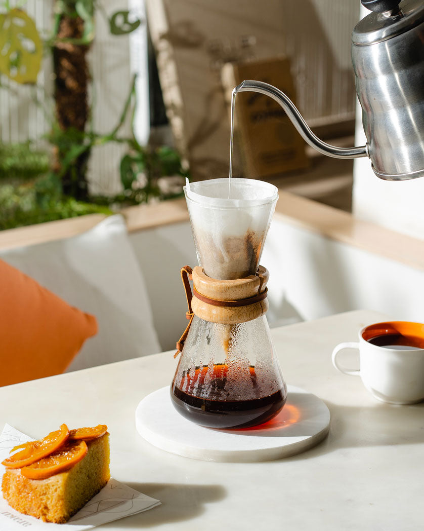 Slow coffee : préparation café Chemex 3 tasses