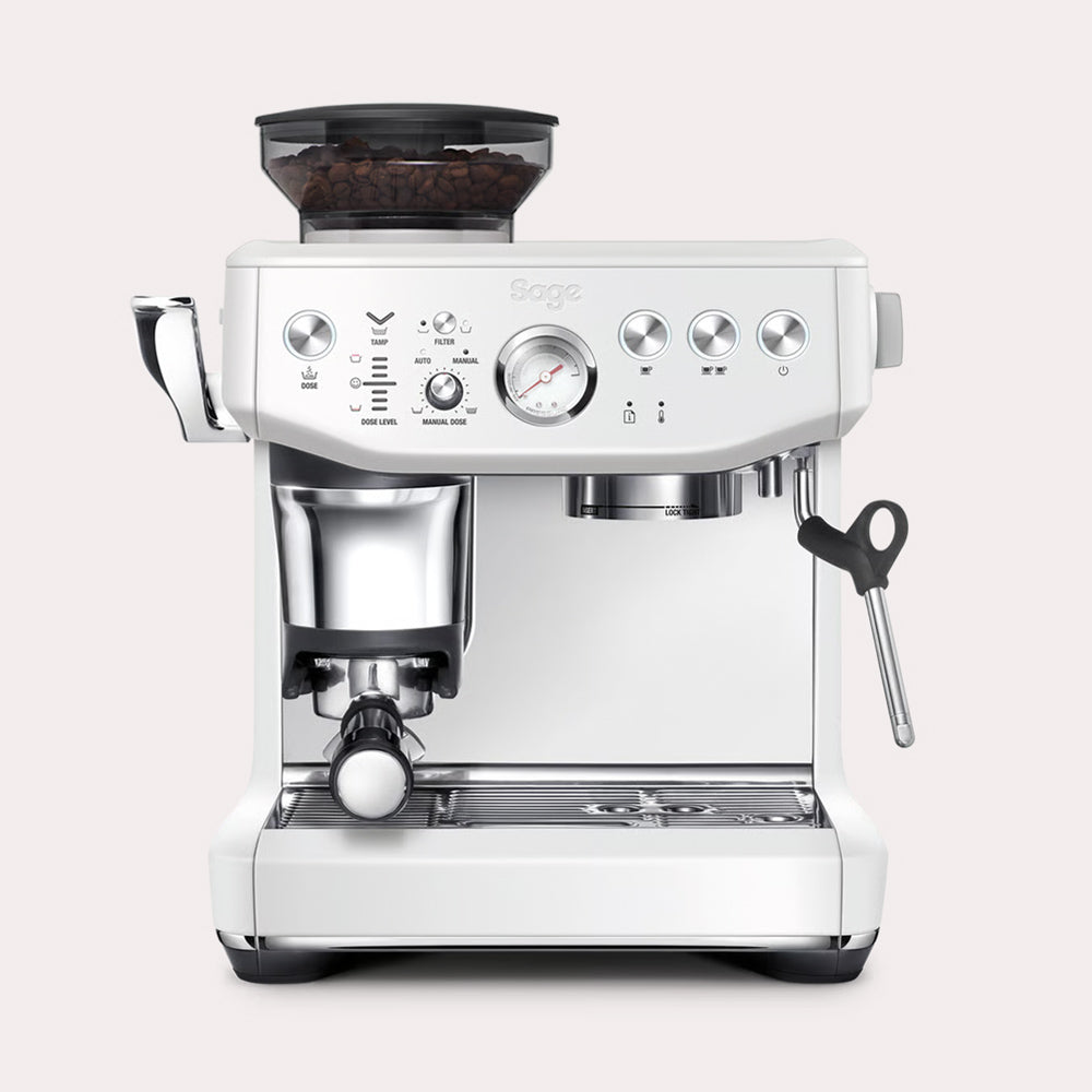 Machine à café : Espresso broyeur Sage Barista Express Impress Blanche