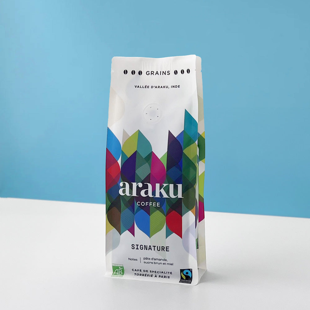 Café de spécialité Inde : Signature café en grains 100% arabica