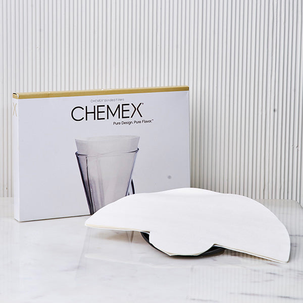 Cafetière filtre Chemex 3 tasses : 100 filtres à café naturels