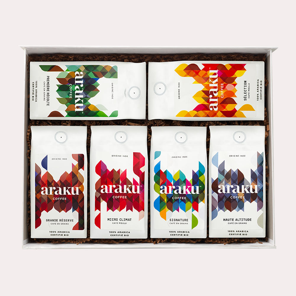 Sachets de café bio : coffret cadeau Terre Rouge