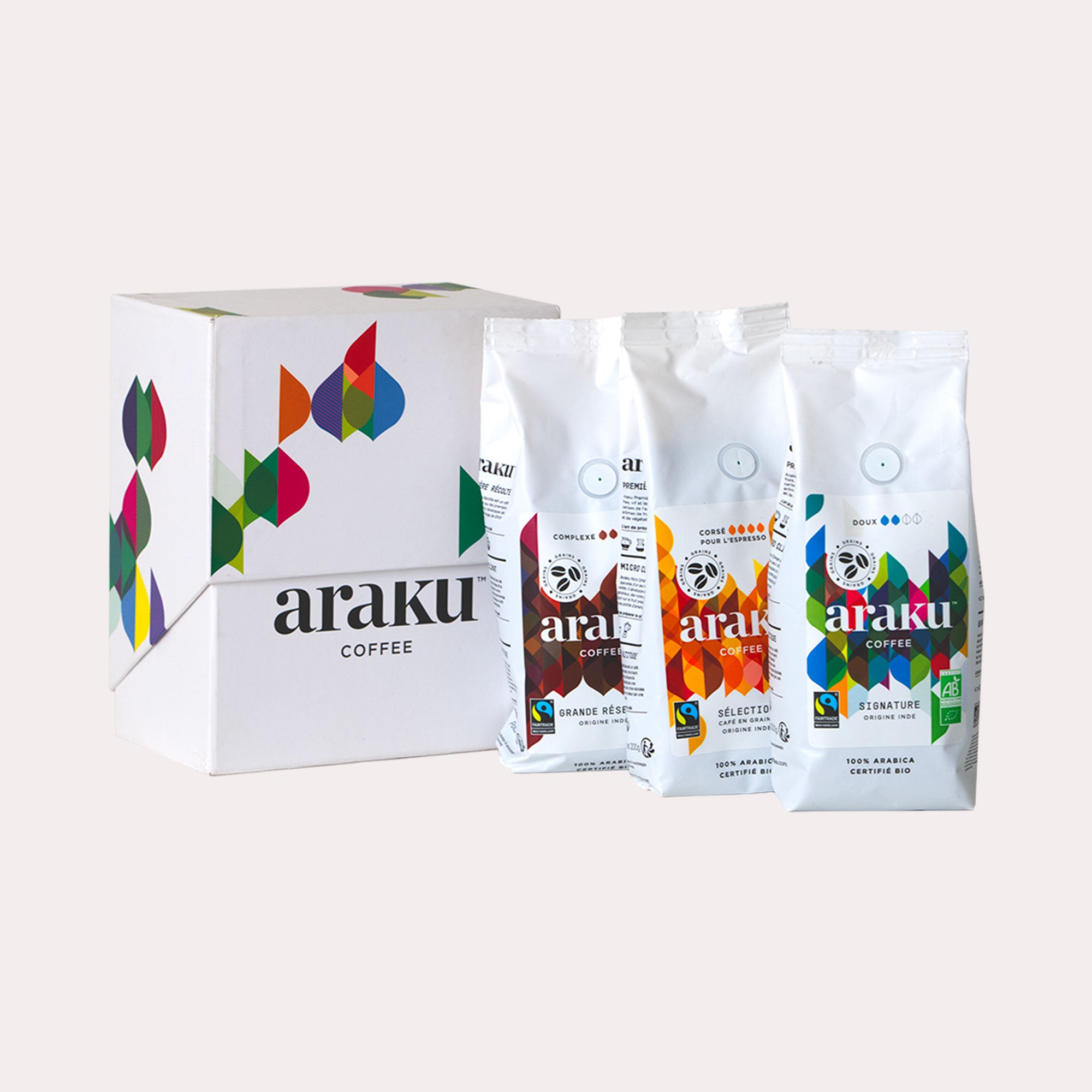 3 sachets de café de spécialité : coffret cadeau grande classique