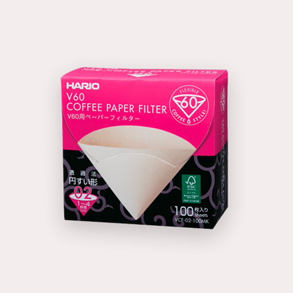 100 filtres à café V60 Hario Taille 2