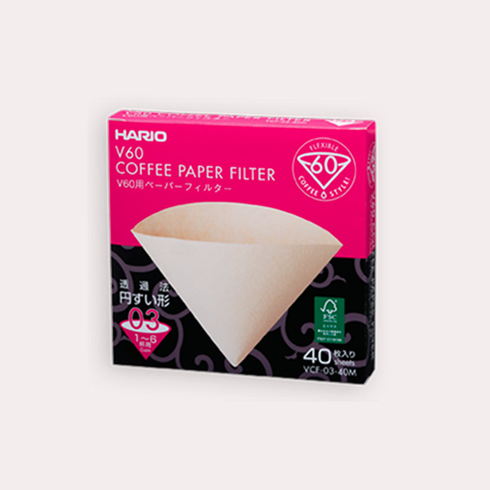 100 filtres à café V60 Hario Taille 3