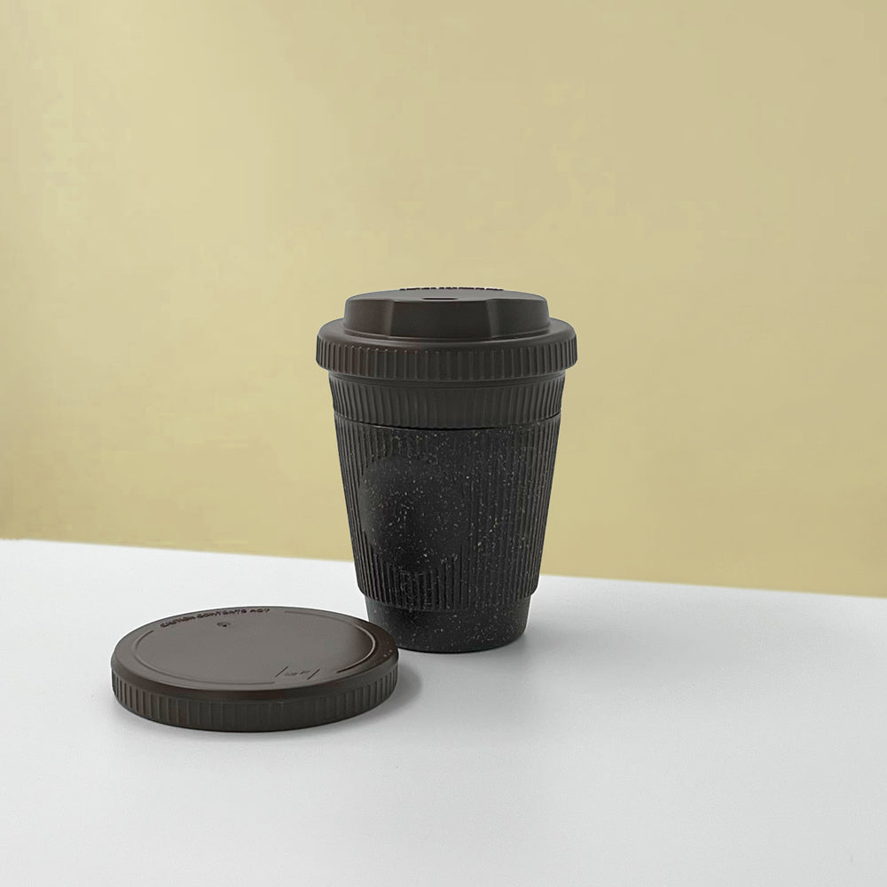 thermos tasse à café en marc de café recyclé - 250ml couleur coffee