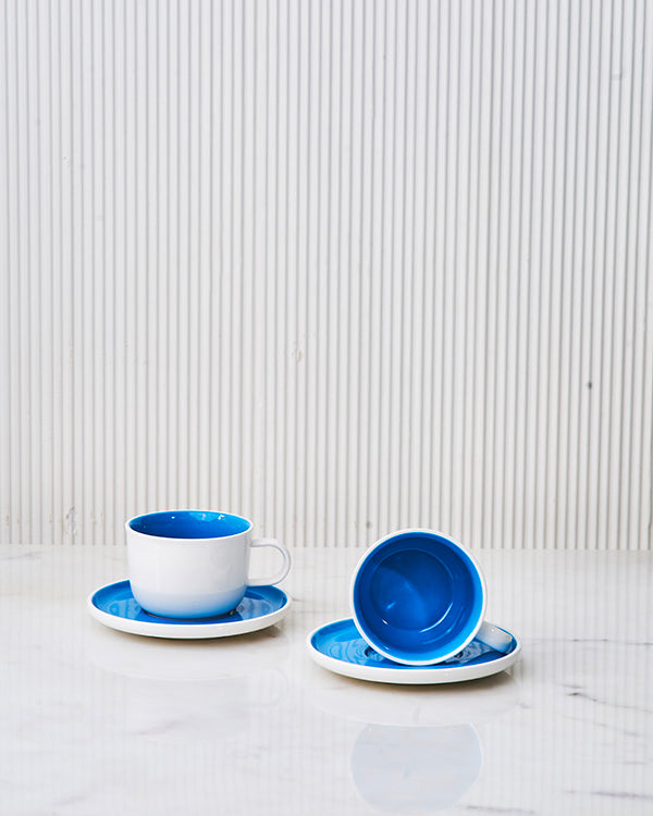 Lot de 2 tasses à capuccino bleues Araku et Anderssen&Voll