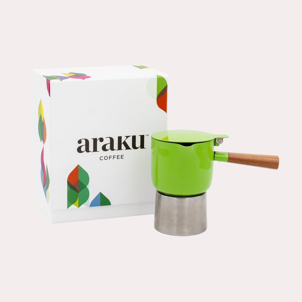 Cafetière Italienne Araku Moka Verte - Araku : Café de Spécialité