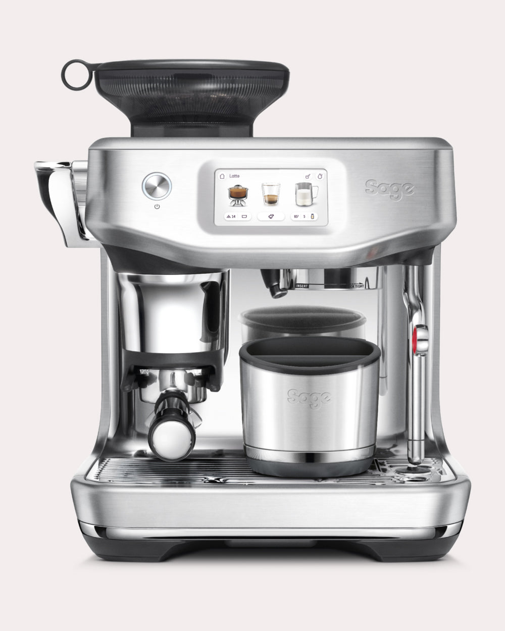 Recycler marc de café : Knock Box sage pouvant contenir 10 galets de marc de café et compatible avec toute la gamme de machine à café sage