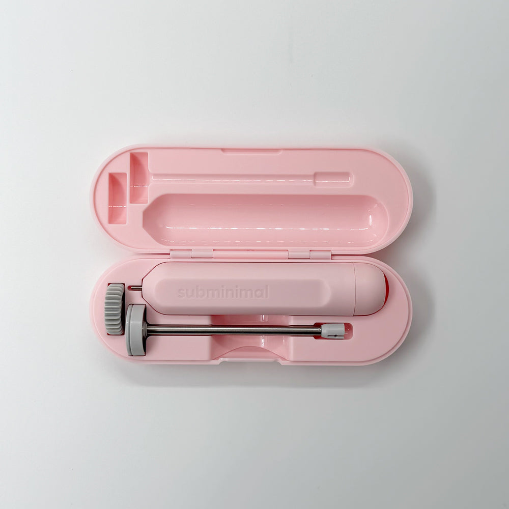 subminimal nanofoamer GO Rose mousseur à lait avec 3 emboûts pour un contrôle total de la mousse