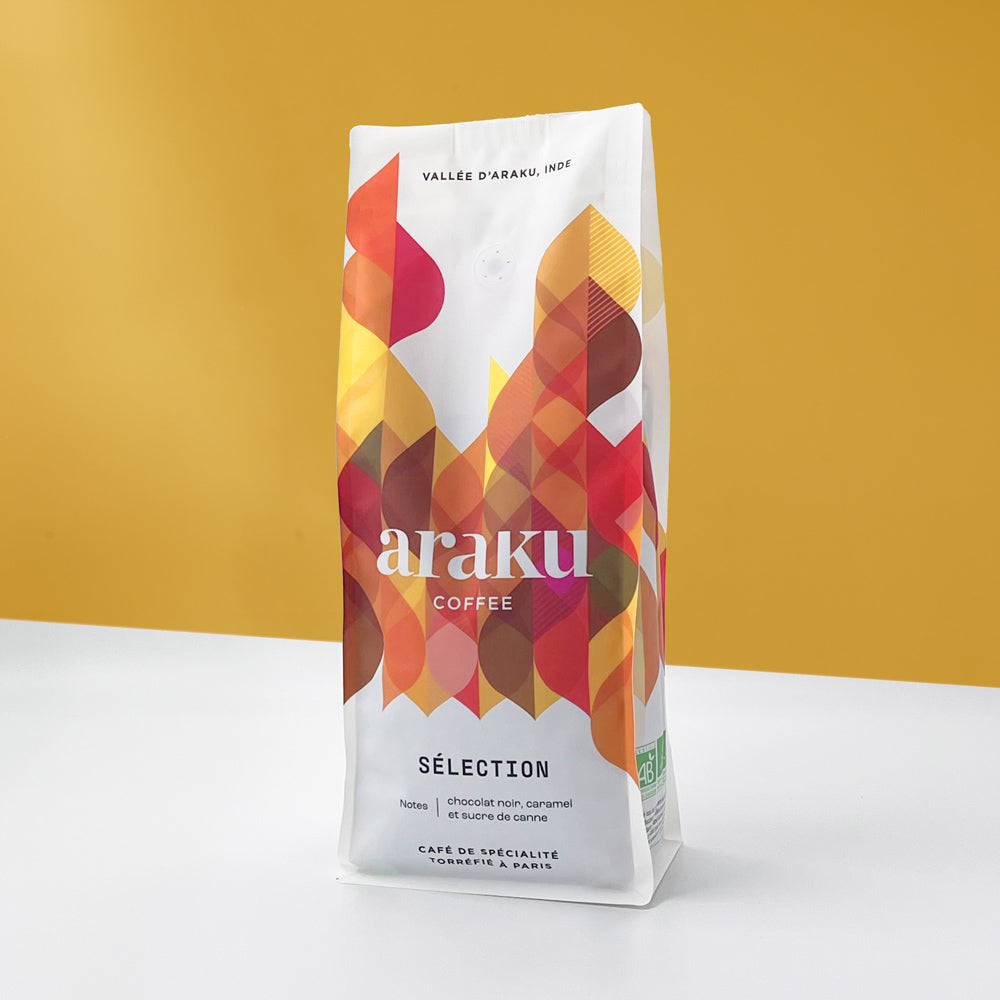 Café de spécialité Selection : café en grains Indien 1kg