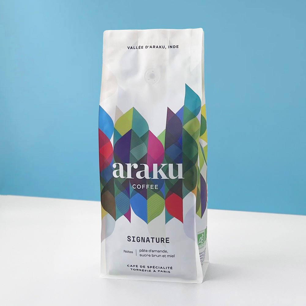 Café en grain bio : Signature sachet de café de spécialité 1KG