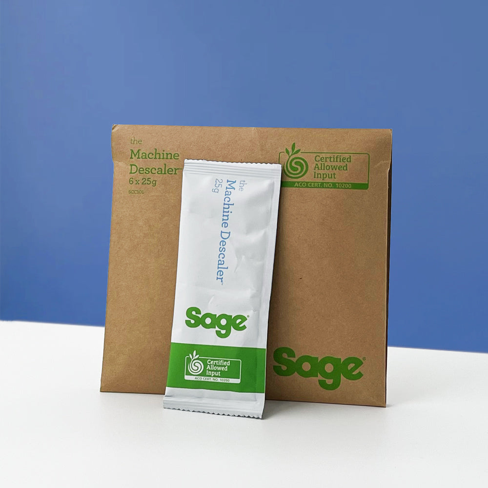 Sachets Machine Descaler Sage x6 en emballage recyclable. Pour entretien machine Sage détartrage