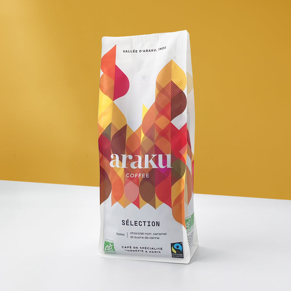 Café de spécialité Selection : café en grains Indien 1kg