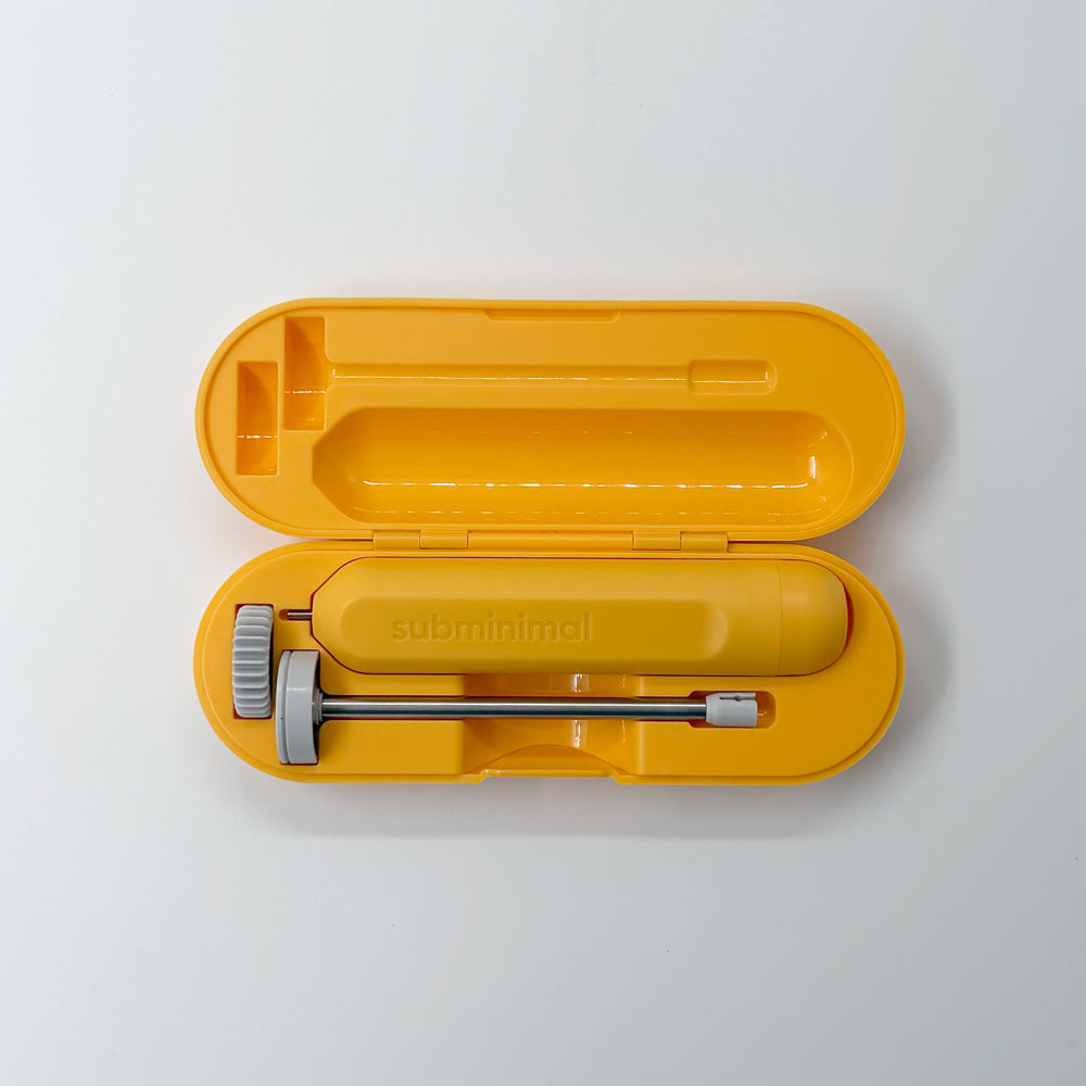 subminimal nanofoamer GO jaune mousseur à lait avec 3 emboûts pour un contrôle total de la mousse